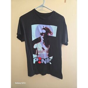 P!nk Graphic Tour Tee Unisex Medium Black Concert T-Shirt